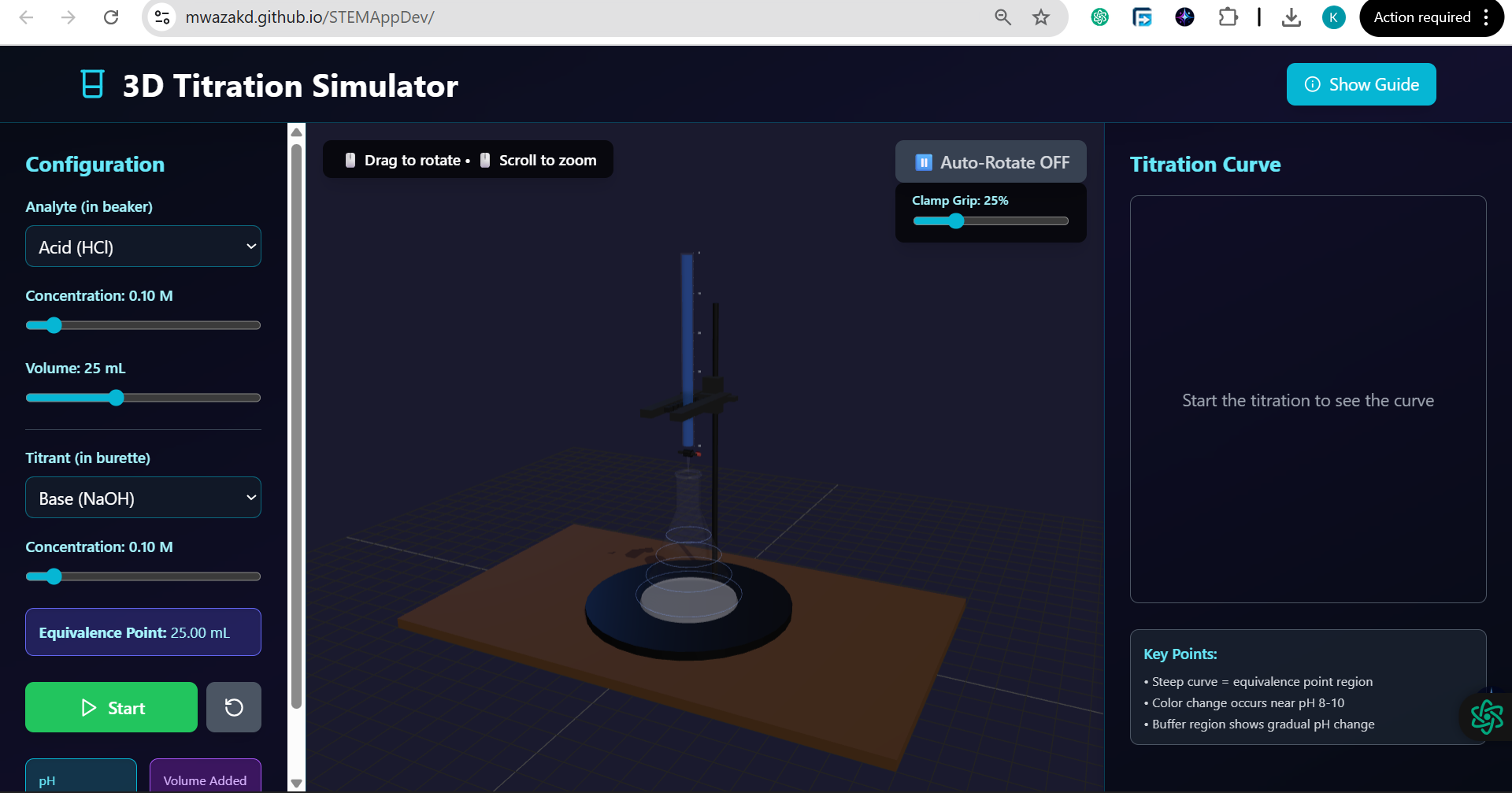 3D Titration Simulator